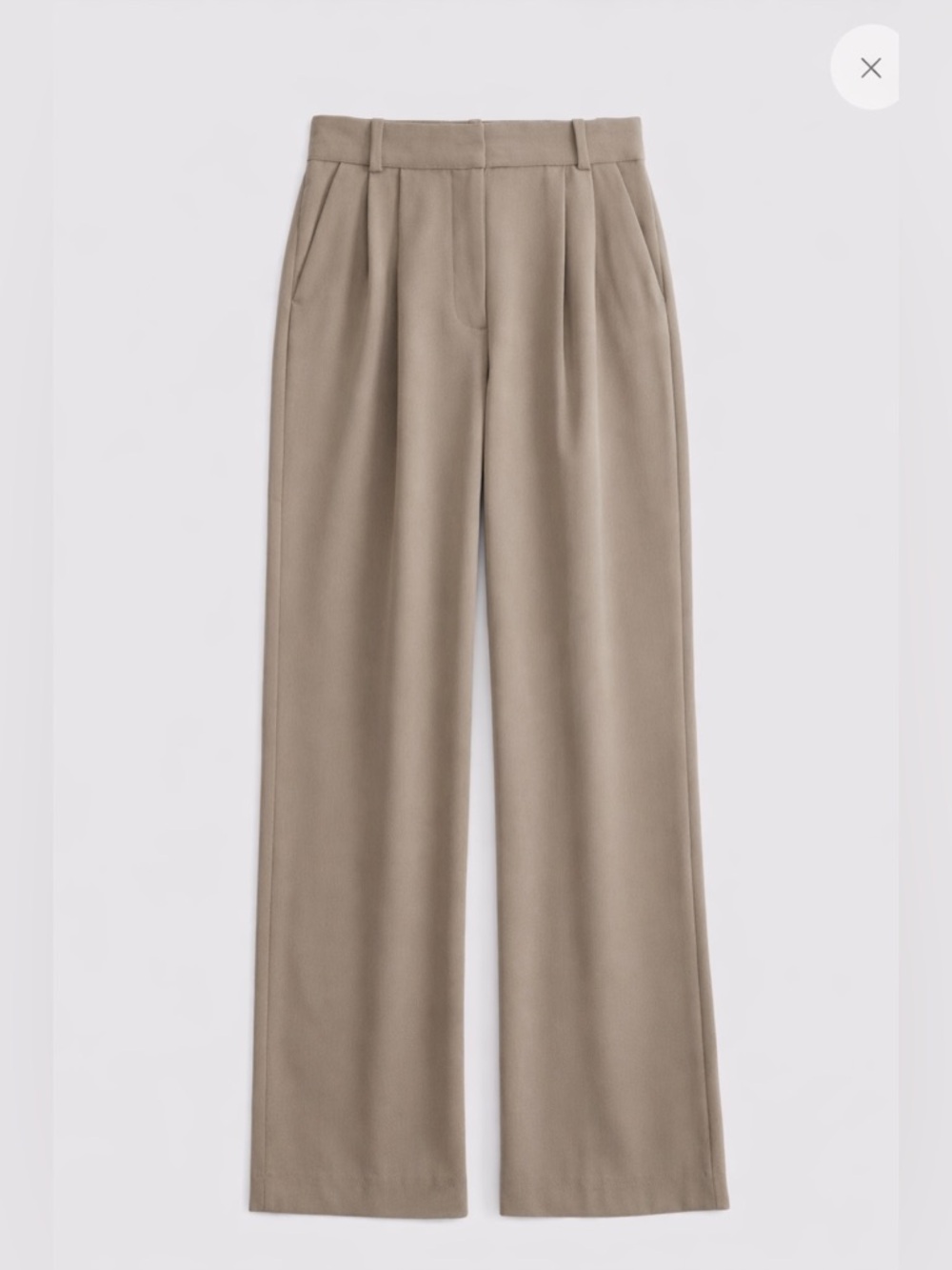 Abercrombie & Fitch Sloane Tailored Wide Leg Pant Size 26 Short Taupe Minimalist